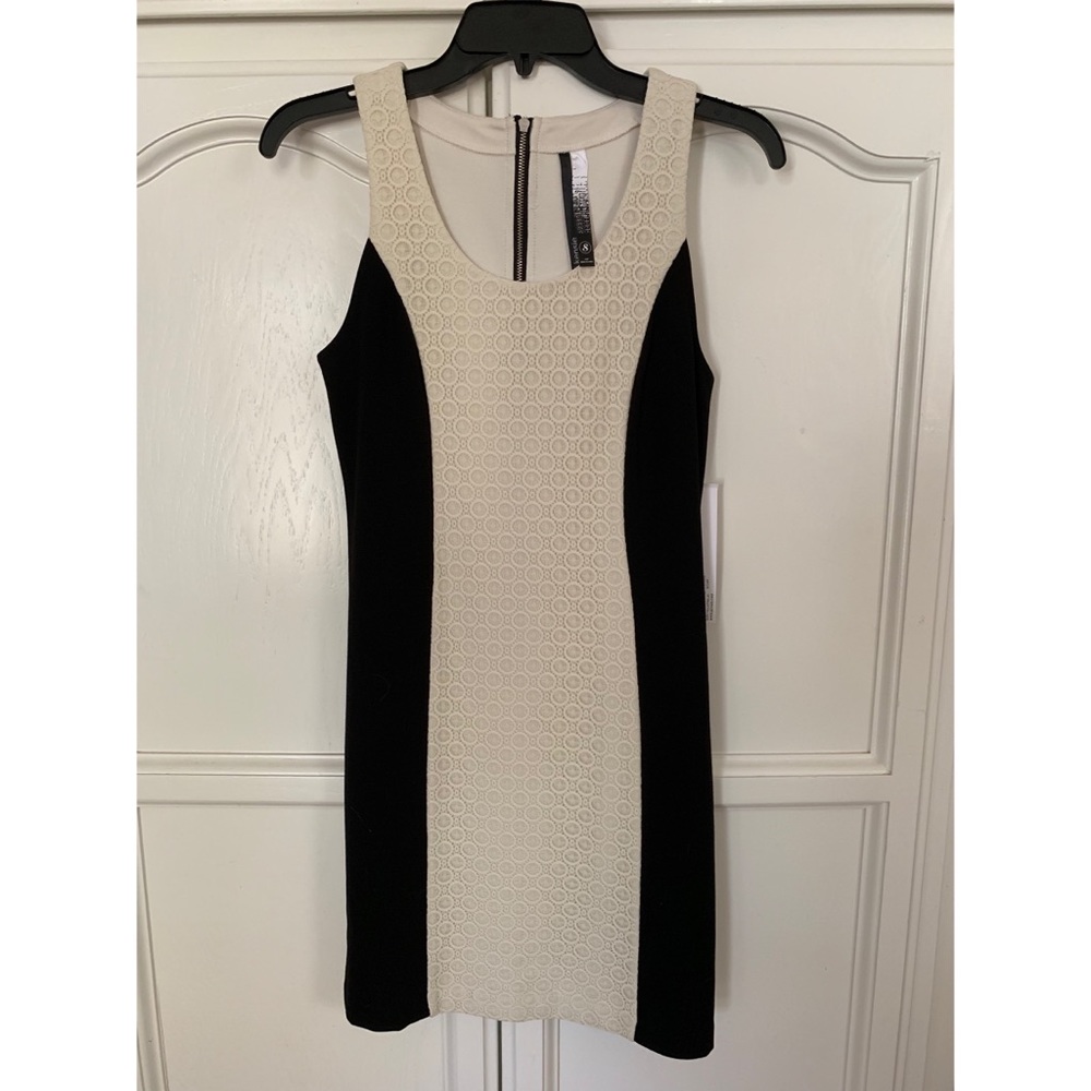 Kensie Crochet Panel Sheath Dress ColorBlock Dress for Work Party Etc NWT